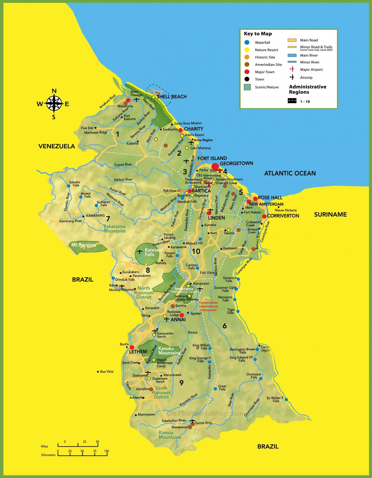 mapa irudi Guyana