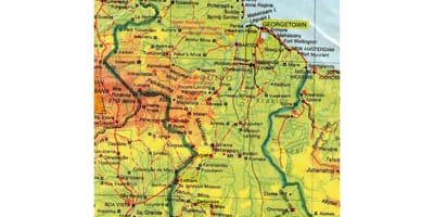 Mapa Guyana afrikan