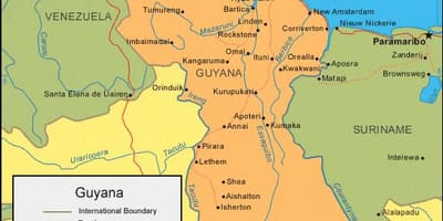Mapa politiko Guyana 
