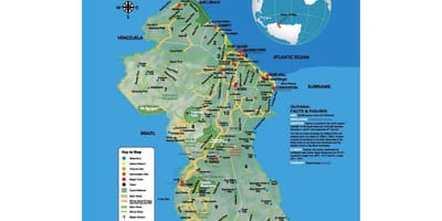 Mapa mapa erakutsiz nola peruk merkataritza-harreman zen Guyana
